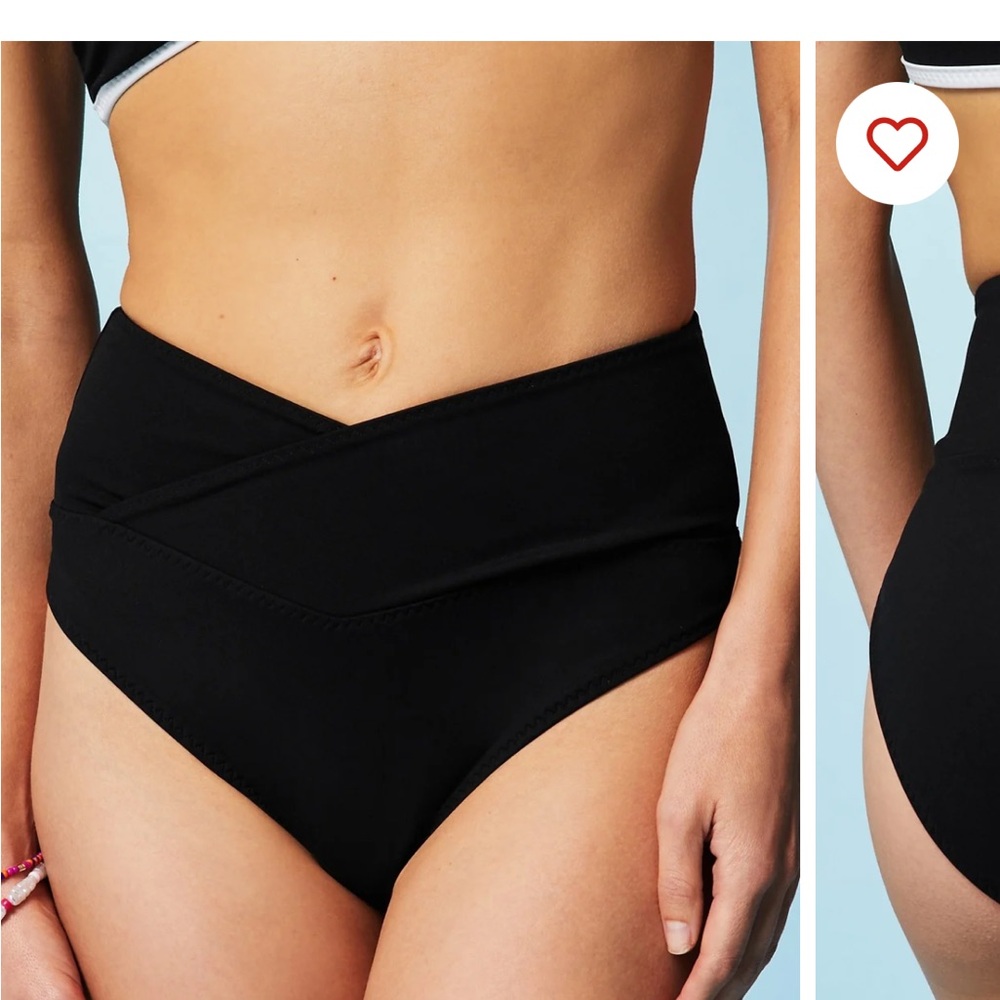 Fabletics Black Crossover Swim Bottom